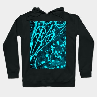 Abstract bright neon batik lines and dots print design Hoodie